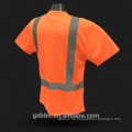 ANSI 107 Orange / gelb Reflektierende Sicherheit T-Shirt Kurzarm, Hi-Vis Rundhals T-Shirt Fluo Arbeitskleidung